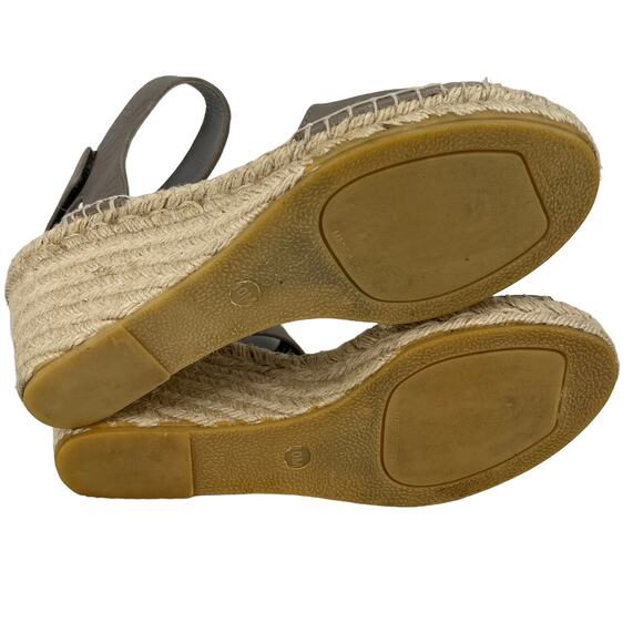 Vince Sophie Espadrille Sandals 10 Taupe 3.5" Wedge Heels - Picture 5 of 10
